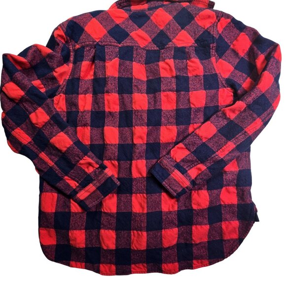 J.Crew Plaid Flannel Shirt Jacket Cotton/Wool Blend, Women's Medium - Picture 3 of 8